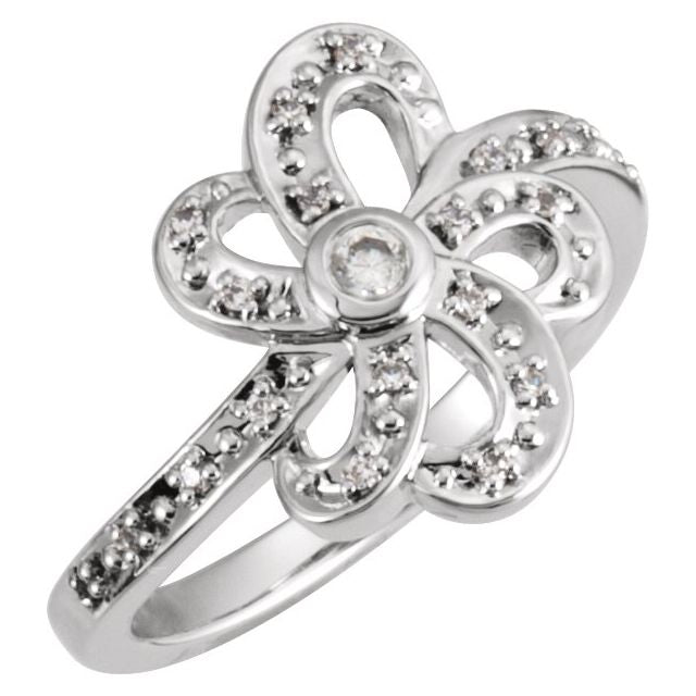 Blossom Tide Floral Blue Topaz Ring