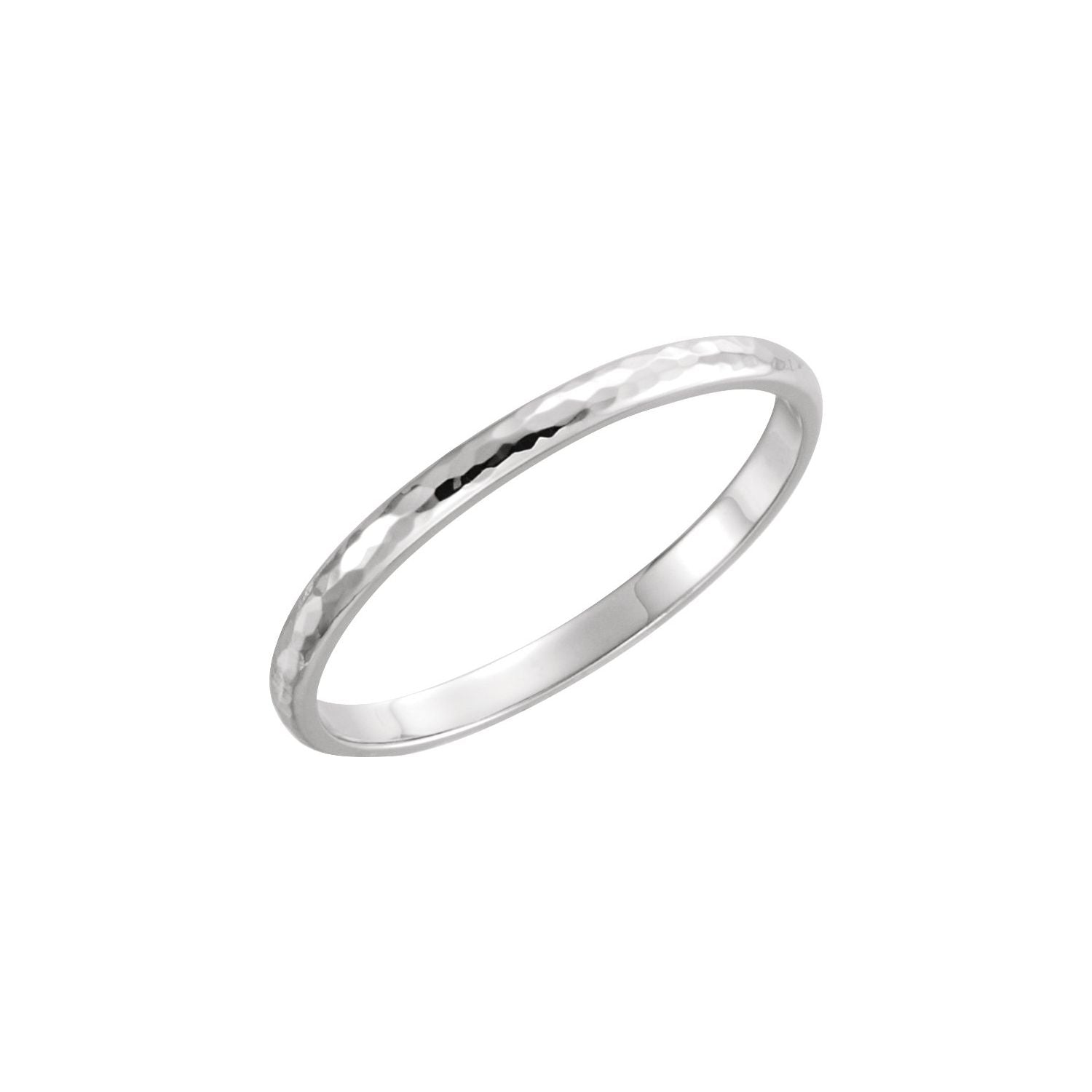 white gold half round (standard fit) women's wedding band