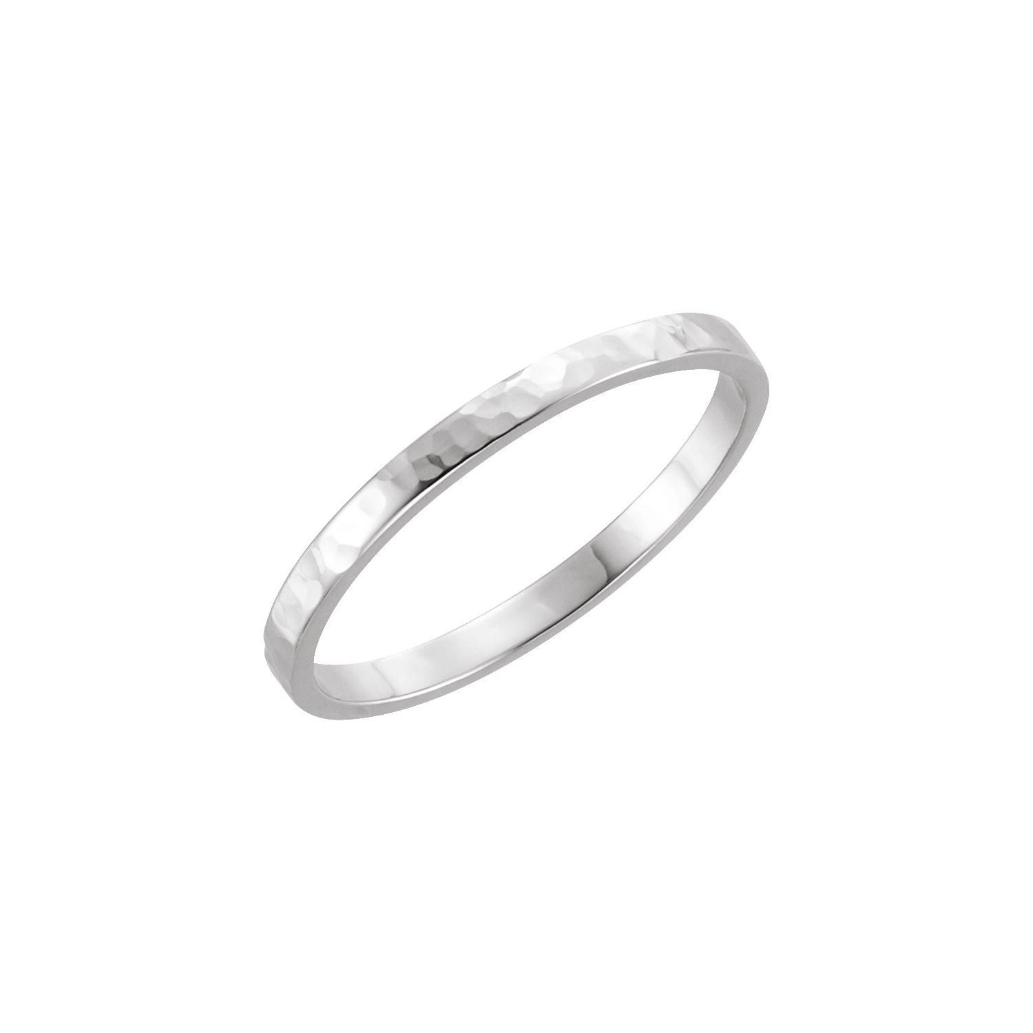 white gold flat / pipe women's wedding band