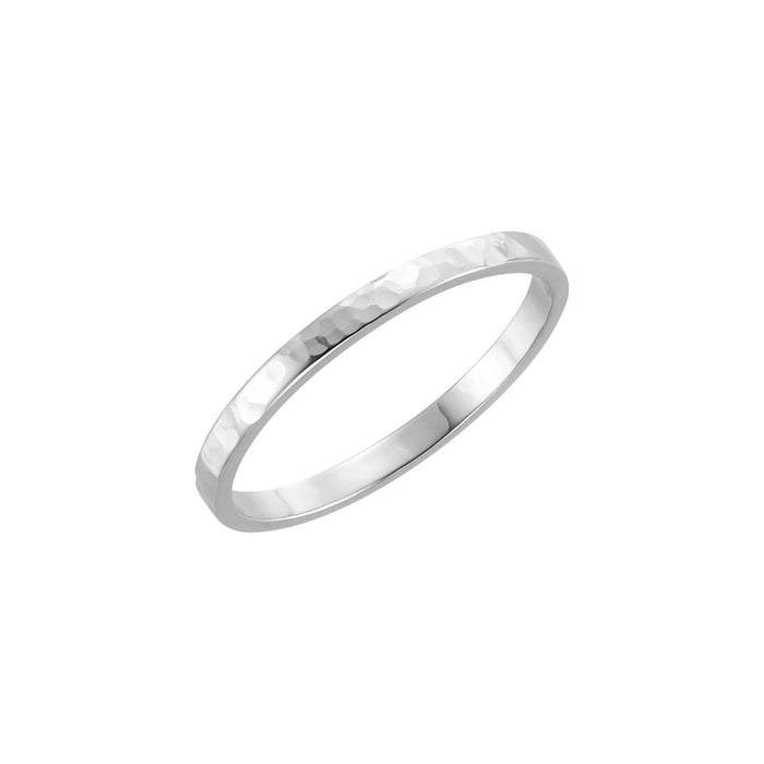 white gold flat / pipe women's wedding band