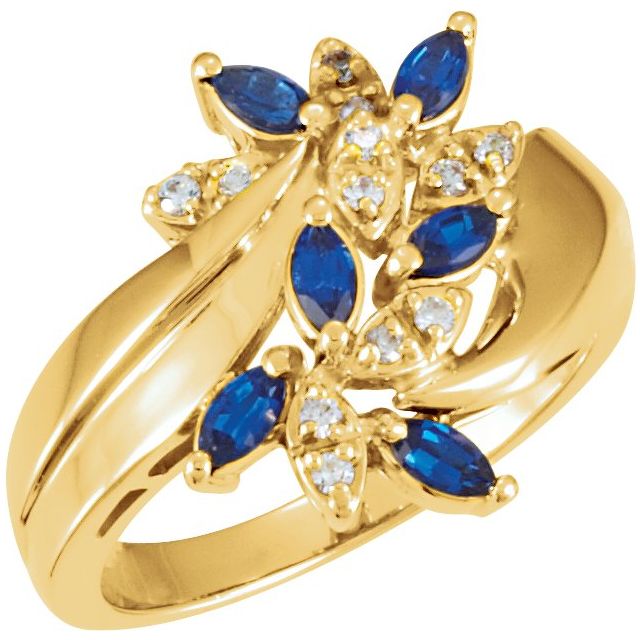 Marquise Emerald Cluster Cocktail Ring