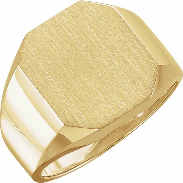 Men's Octagon Signet Ring