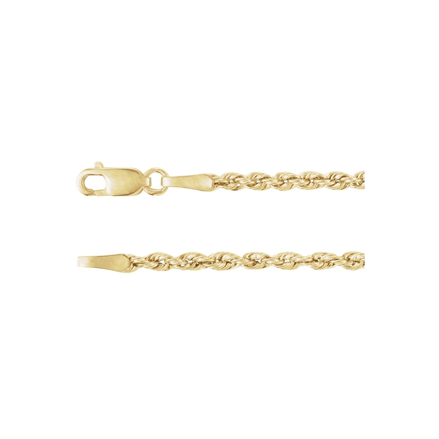 2mm Rope Chain Necklace | Diamond & Sapphire