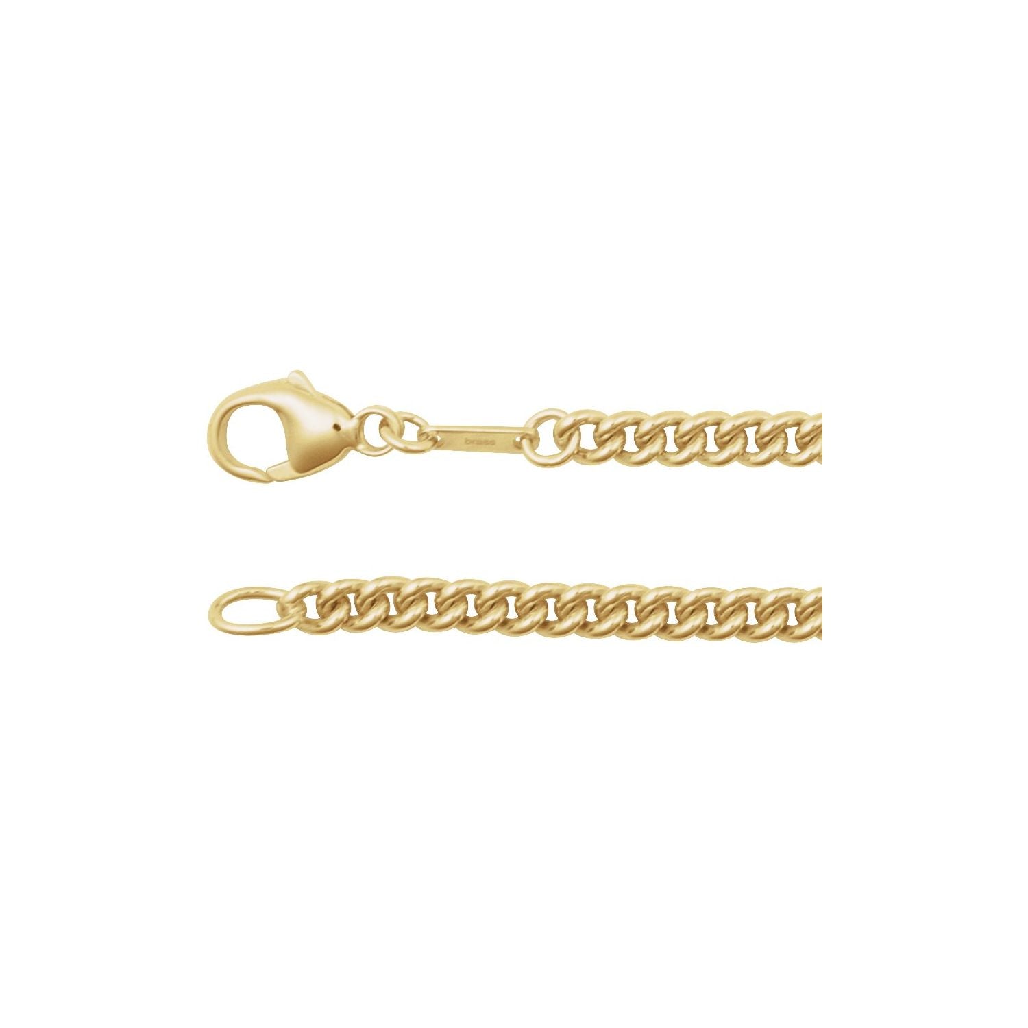 3.4mm Curb Chain Necklace in 14K Yellow Gold
