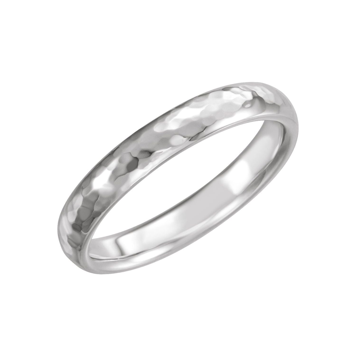 white gold half round (standard fit) women's wedding band