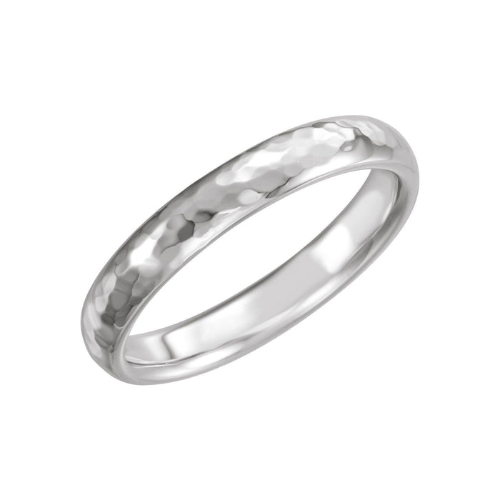 white gold half round (standard fit) women's wedding band