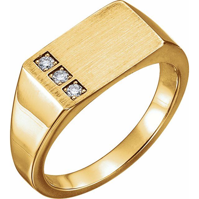 Men's Diamond Signet Ring