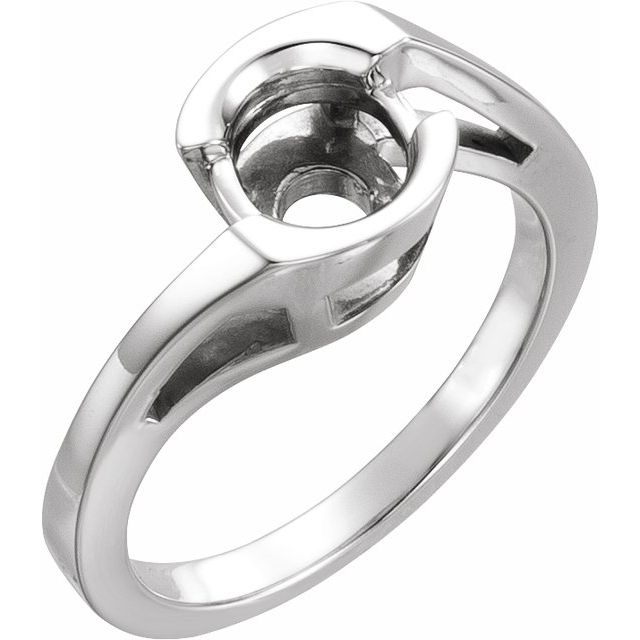 1.9 ct Round Lab-Grown Diamond Half-Bezel Engagement Ring