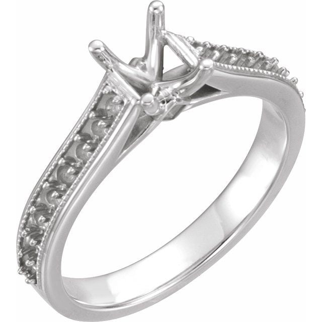 1.3 ct Emerald Lab-Grown Diamond Cathedral Pavé Engagement Ring