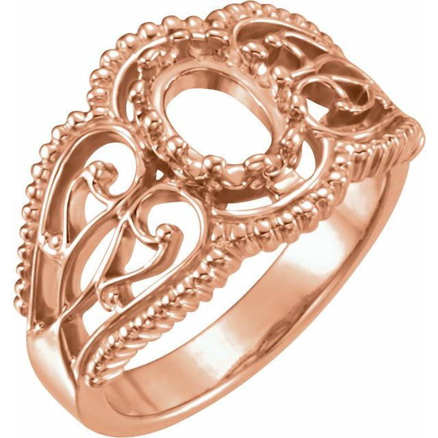 Oval Ruby Vintage-Inspired Solitaire Ring