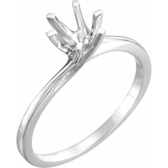 Round Green Sapphire Solitaire Engagement Ring
