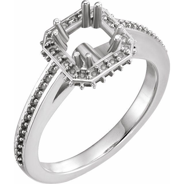 0.7 ct Princess Lab-Grown Diamond Hidden Halo Engagement Ring