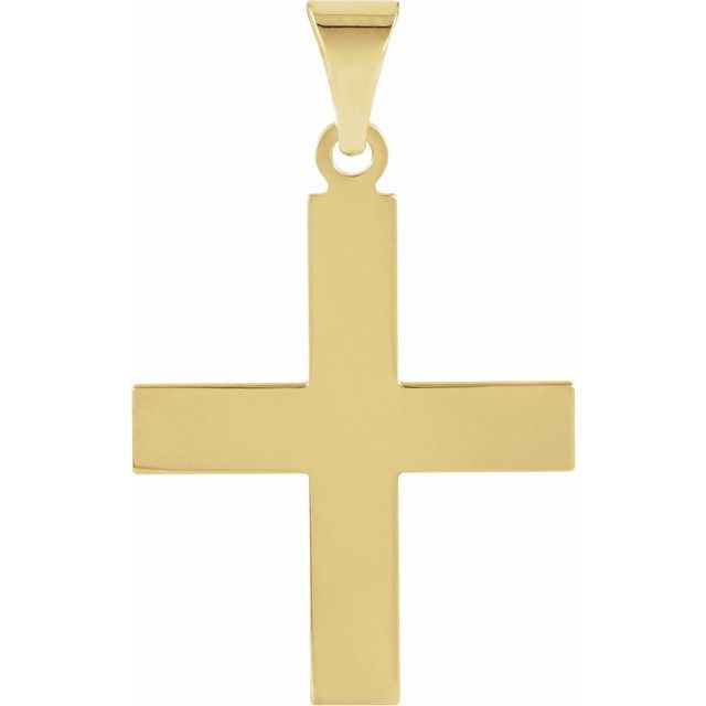 greek cross pendant in 14k yellow gold