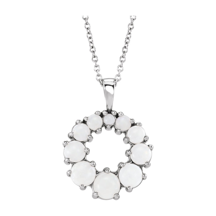 Opal Circle Pendant
