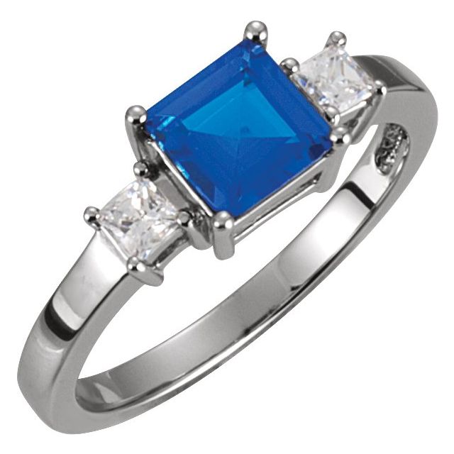 Princess Emerald Accented Cocktail Ring