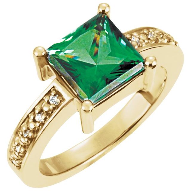 Princess Opal Accented Band Ring