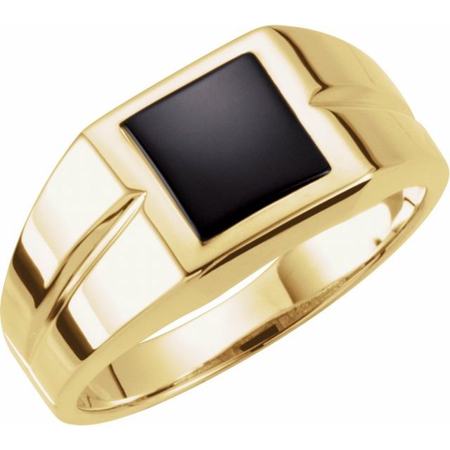 Men's Black Onyx Ring