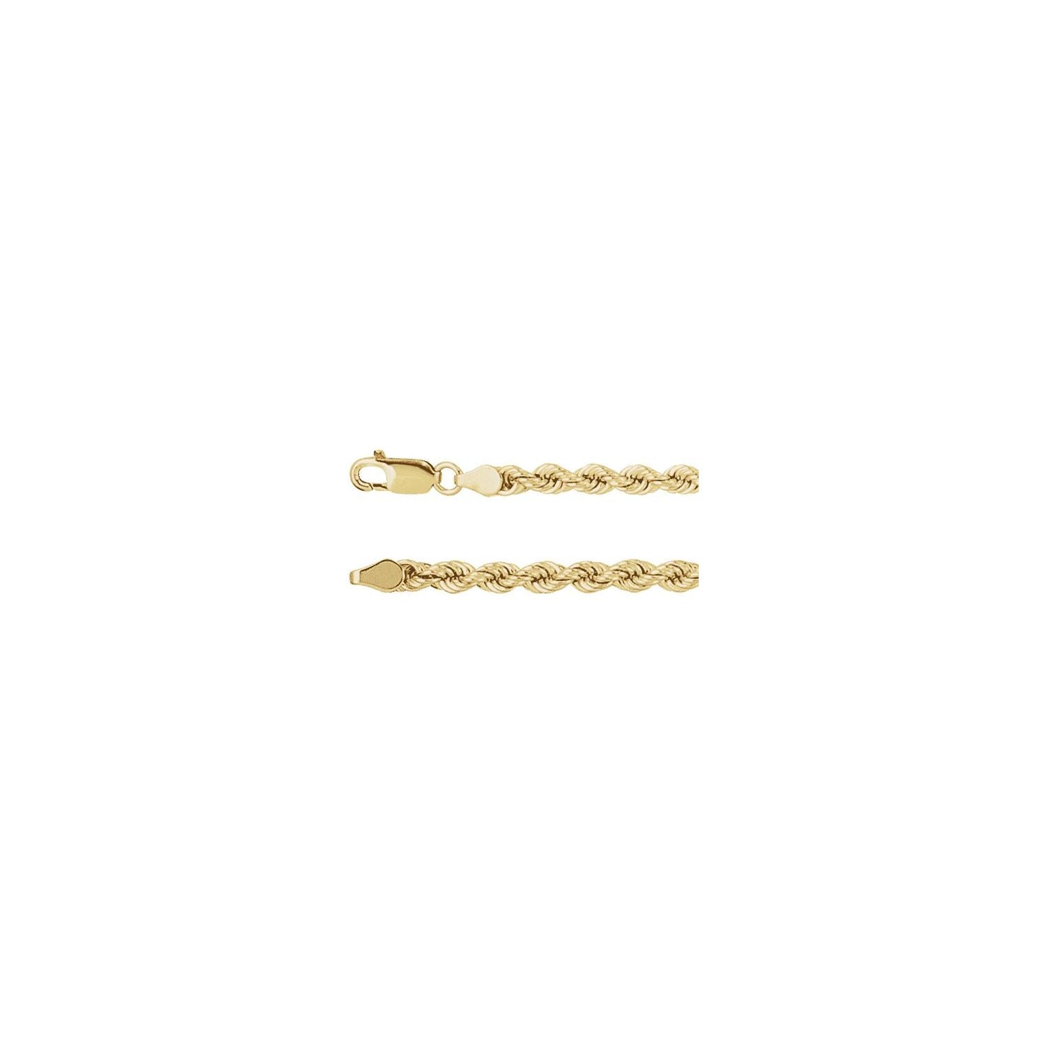 4mm Rope Chain Necklace | Diamond & Sapphire