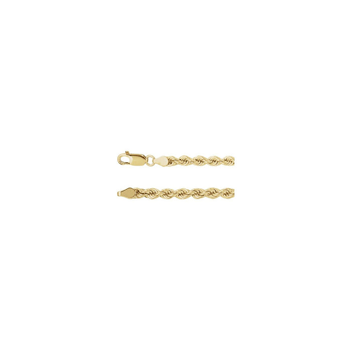4mm Rope Chain Necklace | Diamond & Sapphire