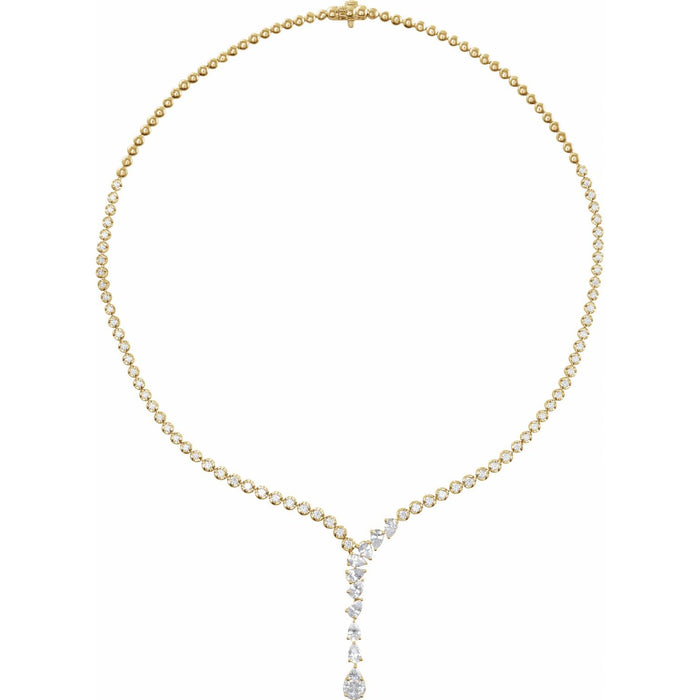 5 1/2 ct Lab-Grown Diamond Tennis Necklace in Yellow Gold