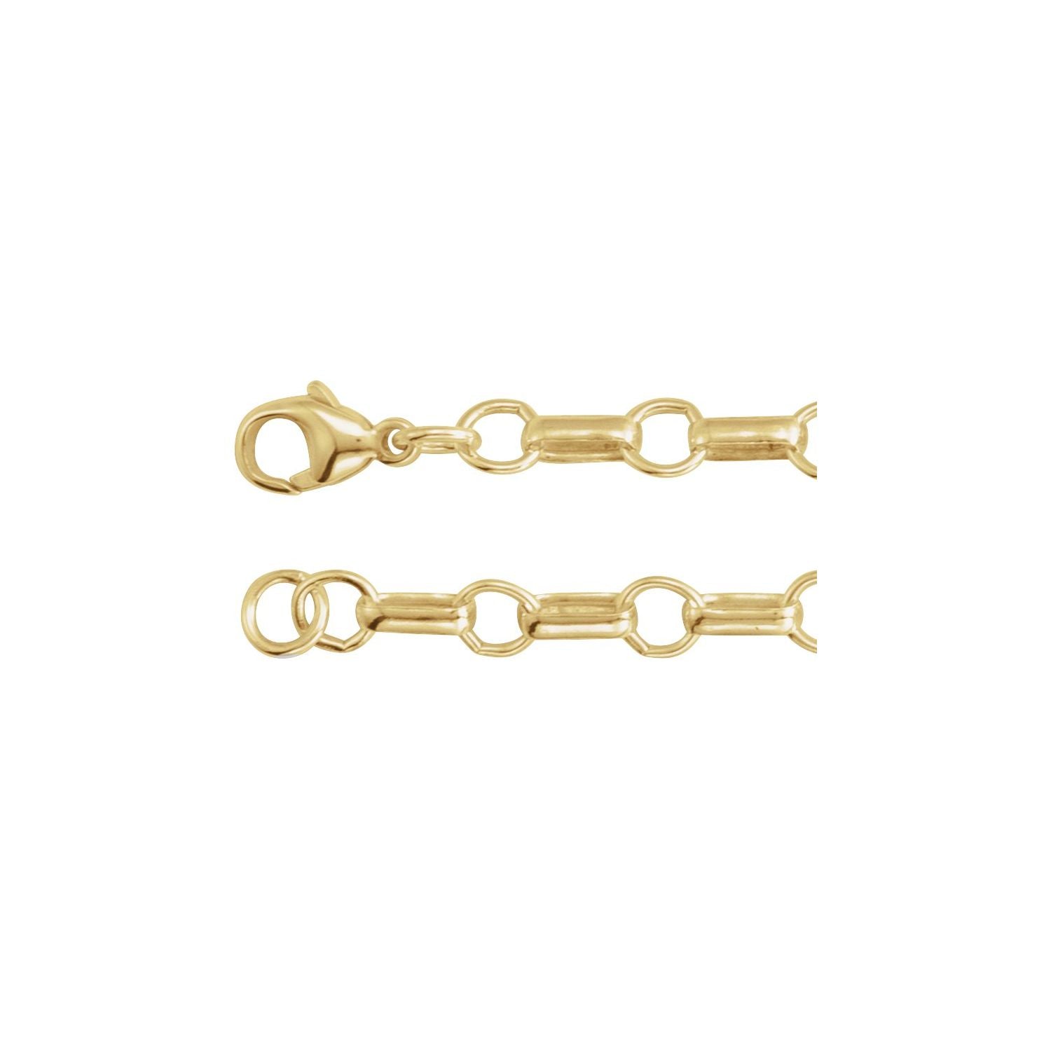 5.3mm Paperclip Chain Necklace | Diamond & Sapphire