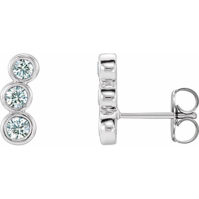 14K White Gold 1/2 ct tw Diamond Ear Climbers diamond earrings