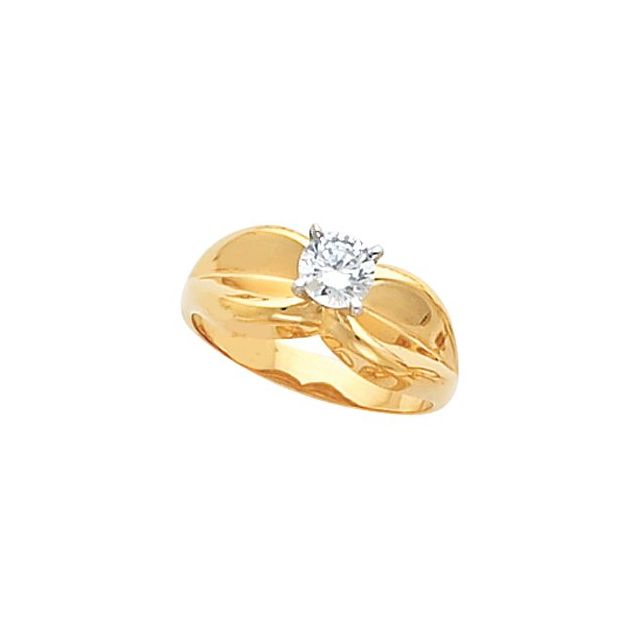 1.4 ct Cushion Lab-Grown Diamond Classic Solitaire Engagement Ring