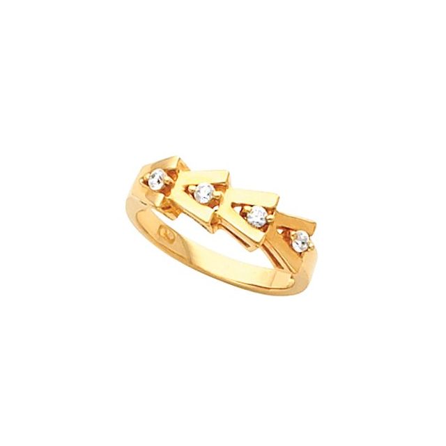Harvest Accented Round Citrine Ring