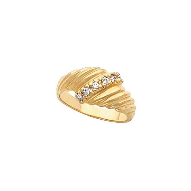 Round Emerald Accented Cocktail Ring