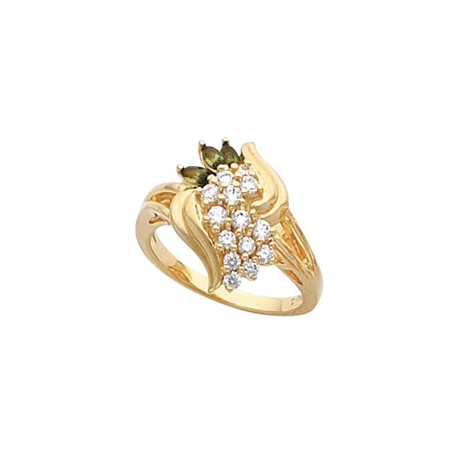 Marquise Sapphire Waterfall Cluster Ring