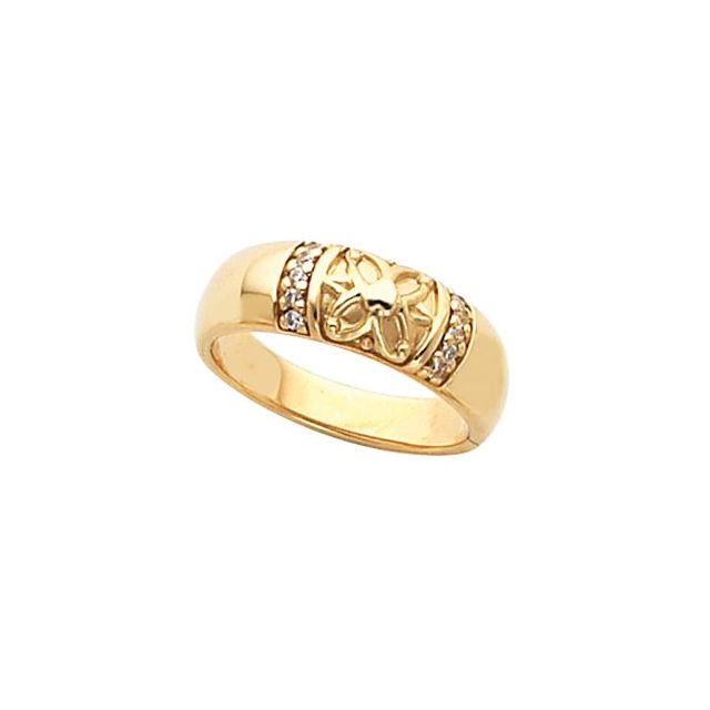 Camellia Floral Garnet Ring