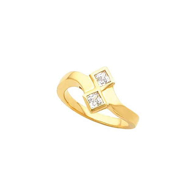 Princess Amethyst Two-Stone Ring