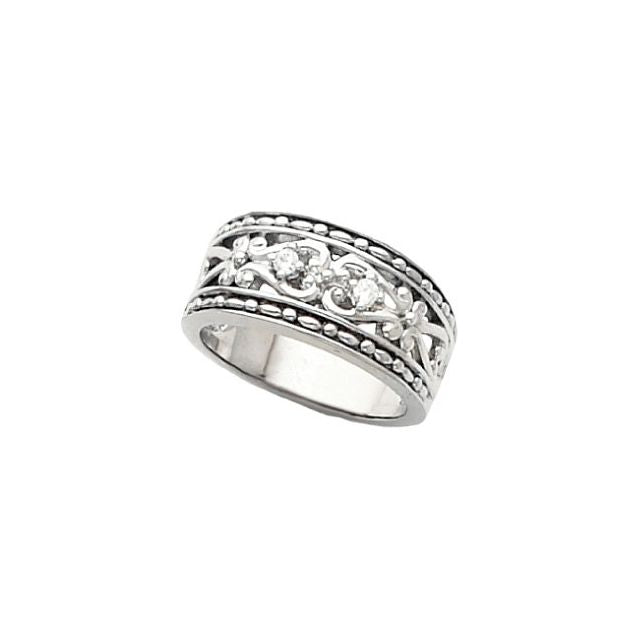 Byzantine Accented Round Moonstone Ring