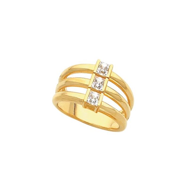 Princess Opal Three-Stone Ring