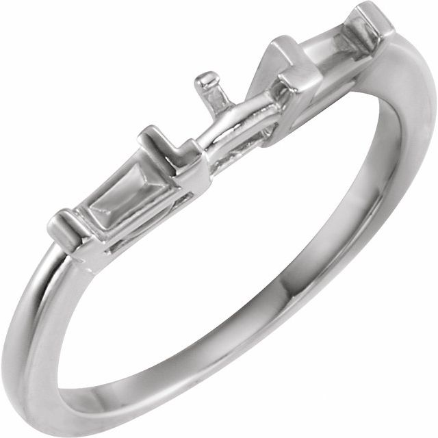1.9 ct Princess Lab-Grown Diamond V-Prong Baguette Engagement Ring