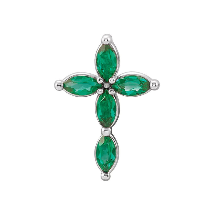 Emerald Cross Pendant