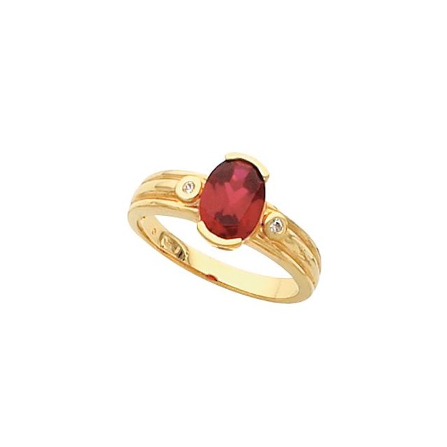 Sealed Ember Oval Garnet Ring