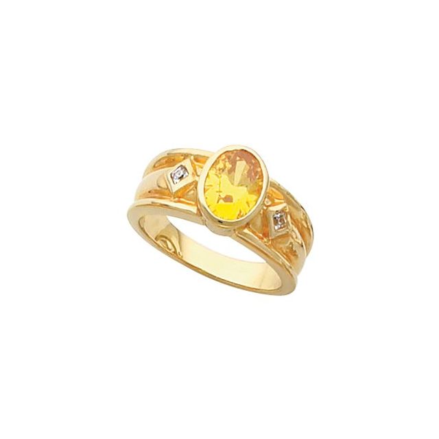 Portside Bezel Oval Blue Topaz Ring