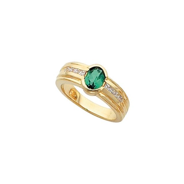 Cove Bezel Oval Blue Topaz Ring
