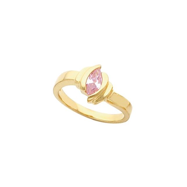 Marquise Amethyst Channel-Set Solitaire Ring