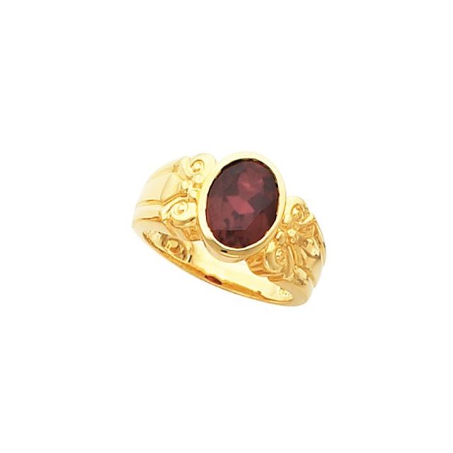 Fleur Bezel Oval Citrine Ring