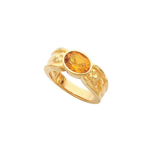 Still Water Bezel Oval Morganite Ring