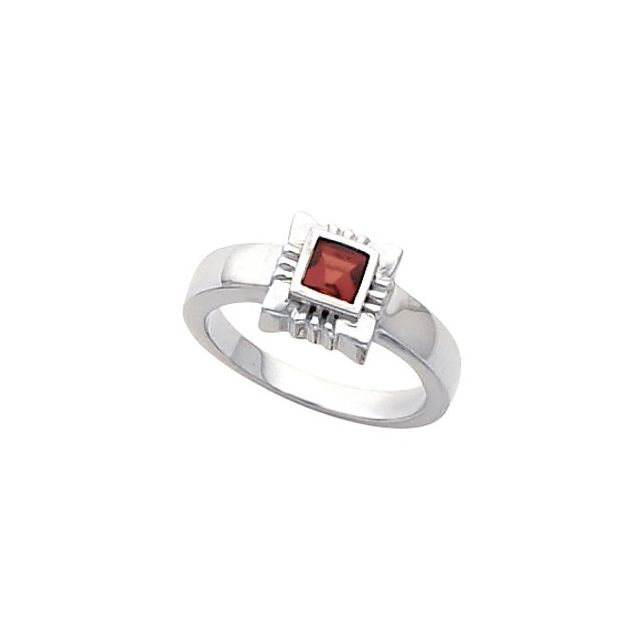 Baltic Bezel Princess Blue Topaz Ring