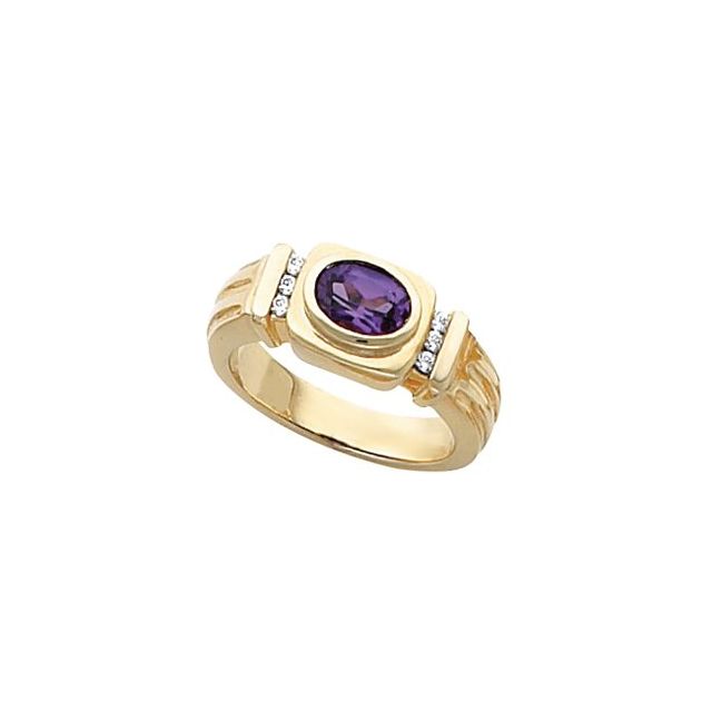 Harbor Light Accented Bezel Oval Moonstone Ring