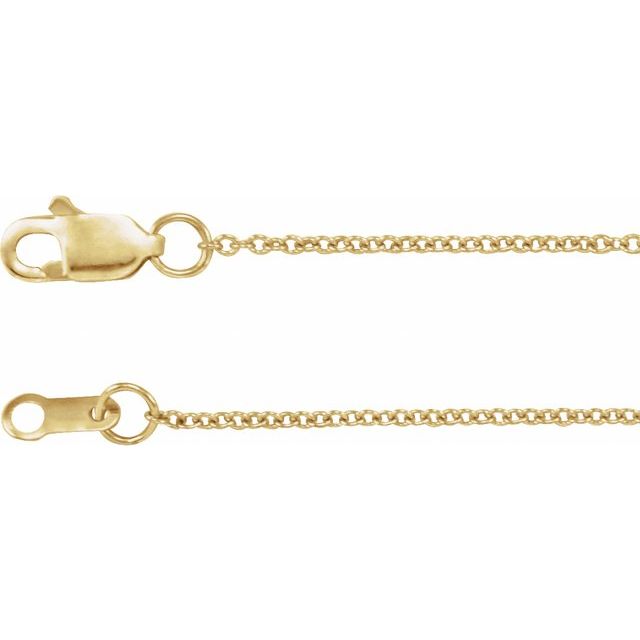 1.5mm cable chain necklace in 18k yellow gold, 24"