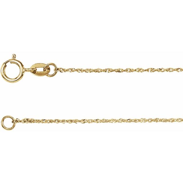 1.2mm diamond-cut singapore gold chain necklace in 14k yellow gold, 16 inch