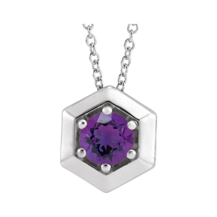 Amethyst Geometric Pendant