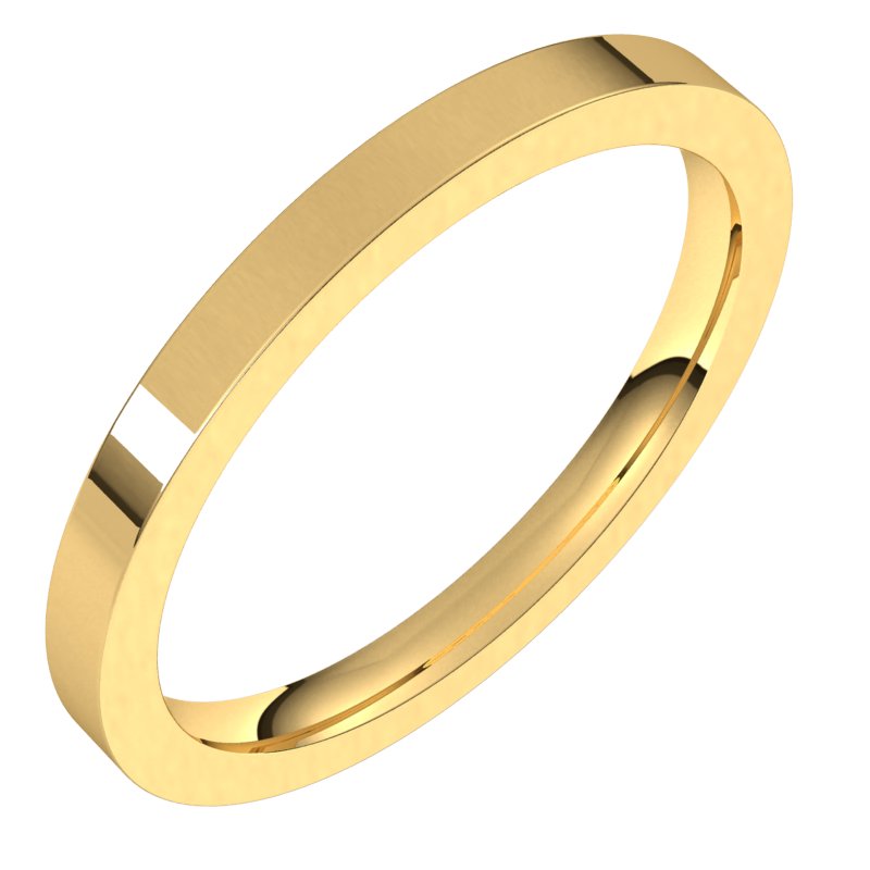 2mm comfort-fit wedding band in 18K Yellow Gold