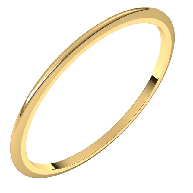 1.5mm half-round stacking band in 14K Yellow Gold