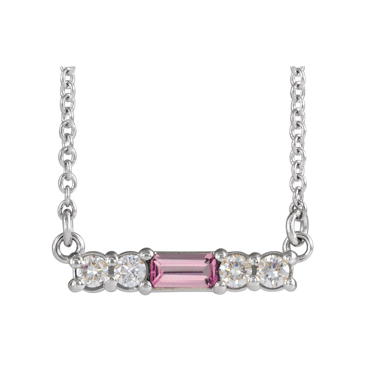 Pink Tourmaline & Diamond Accent Pendant